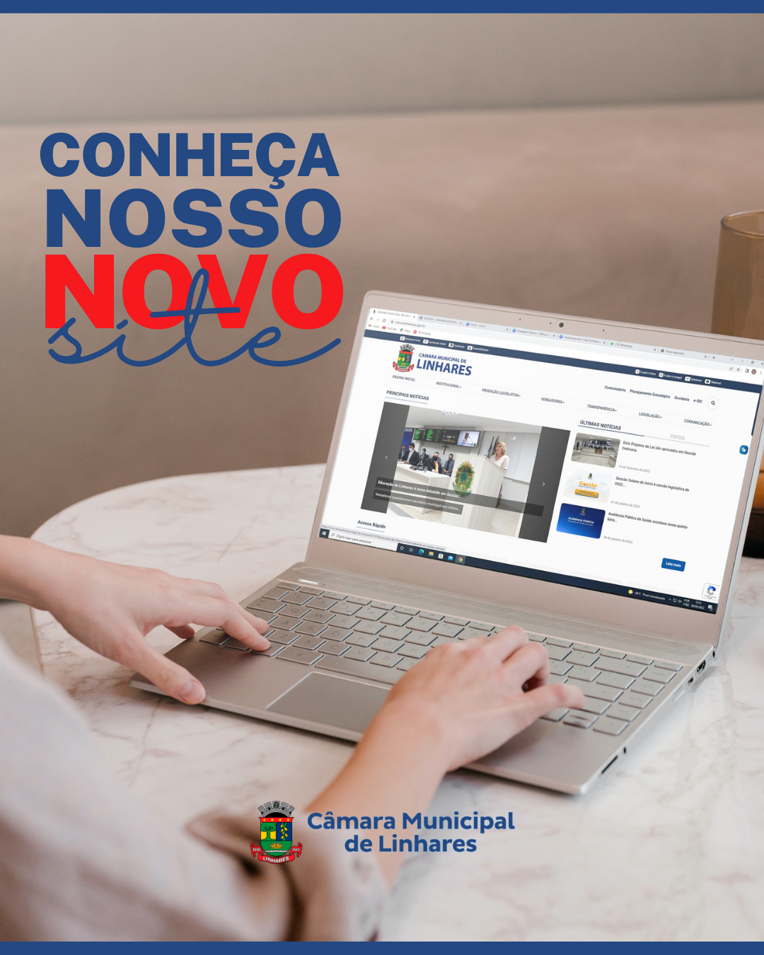 Conheça o novo site oficial da Câmara