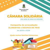 Campanha “Câmara Solidária” começa nesta sexta-feira (28)