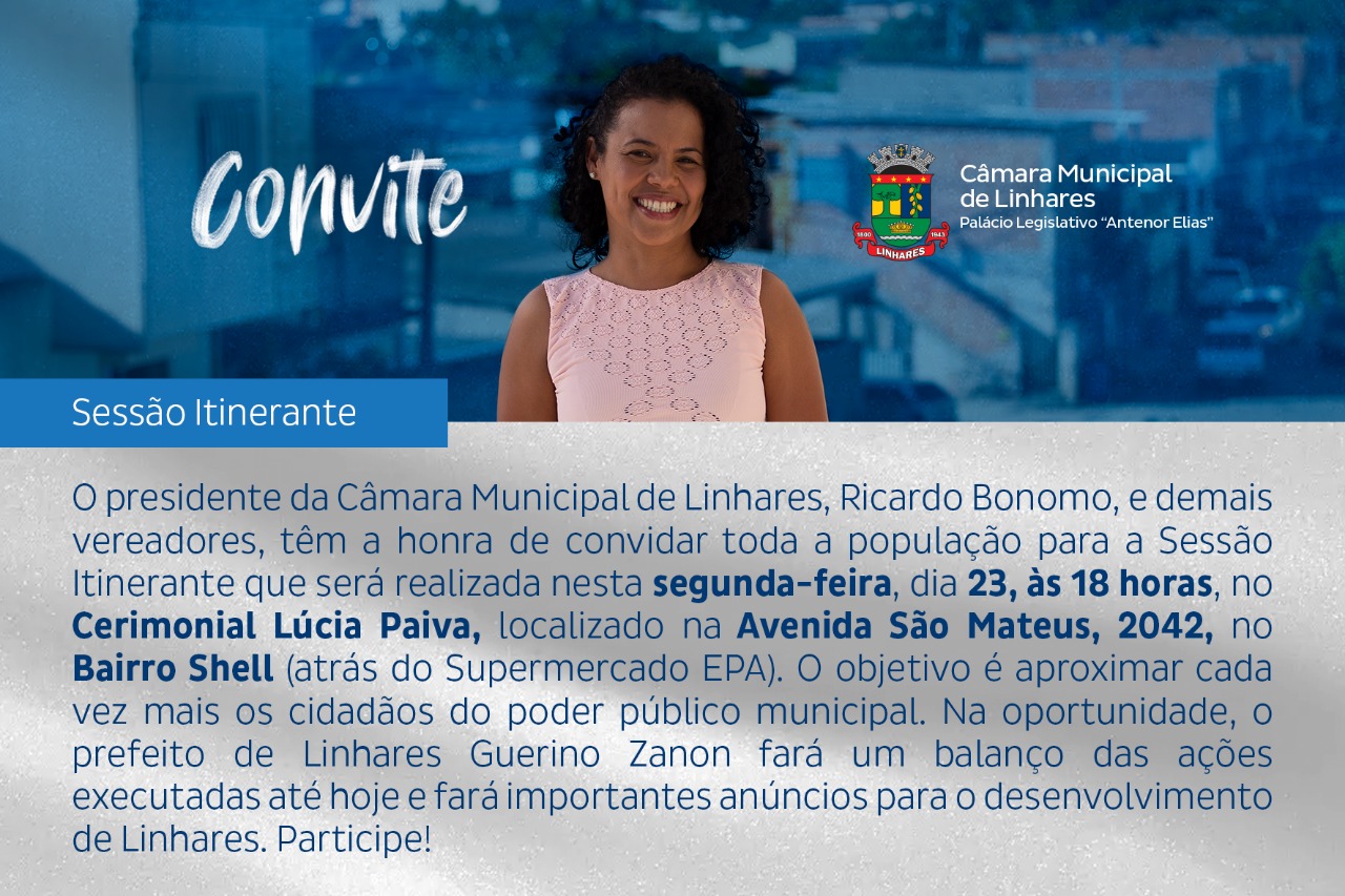 CML realiza Sessão Itinerante na segunda-feira (23)